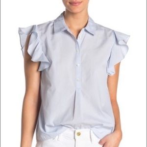 FRAME
Flounce Popover Blouse